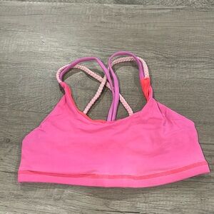 Strappy hot pink sports bra from American Eagle.